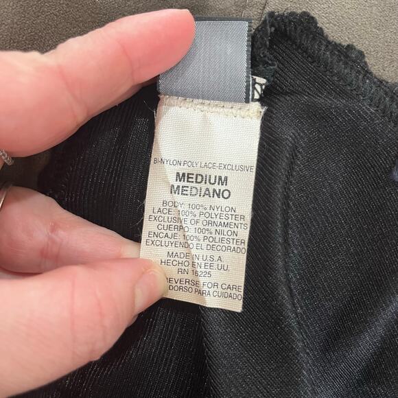 90s Vintage Dark Fairy Lace Black & Gold Bodysuit With Sheer Flouncy Tutu Size M - Picture 8 of 8